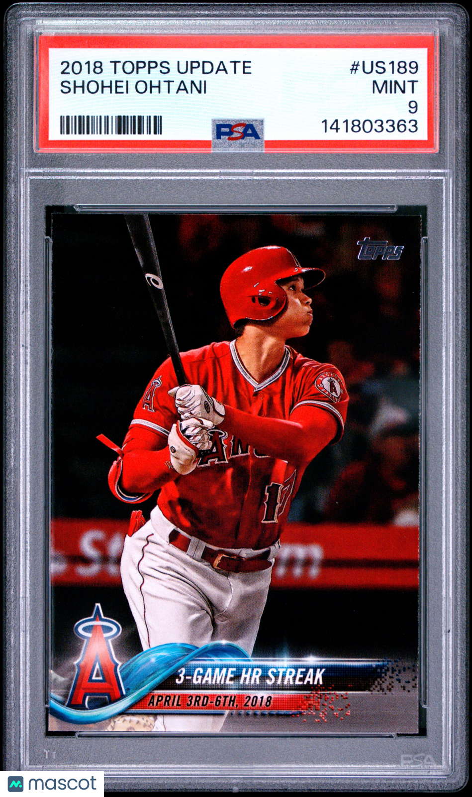 2018 Topps Update Shohei Ohtani #US189 PSA 9