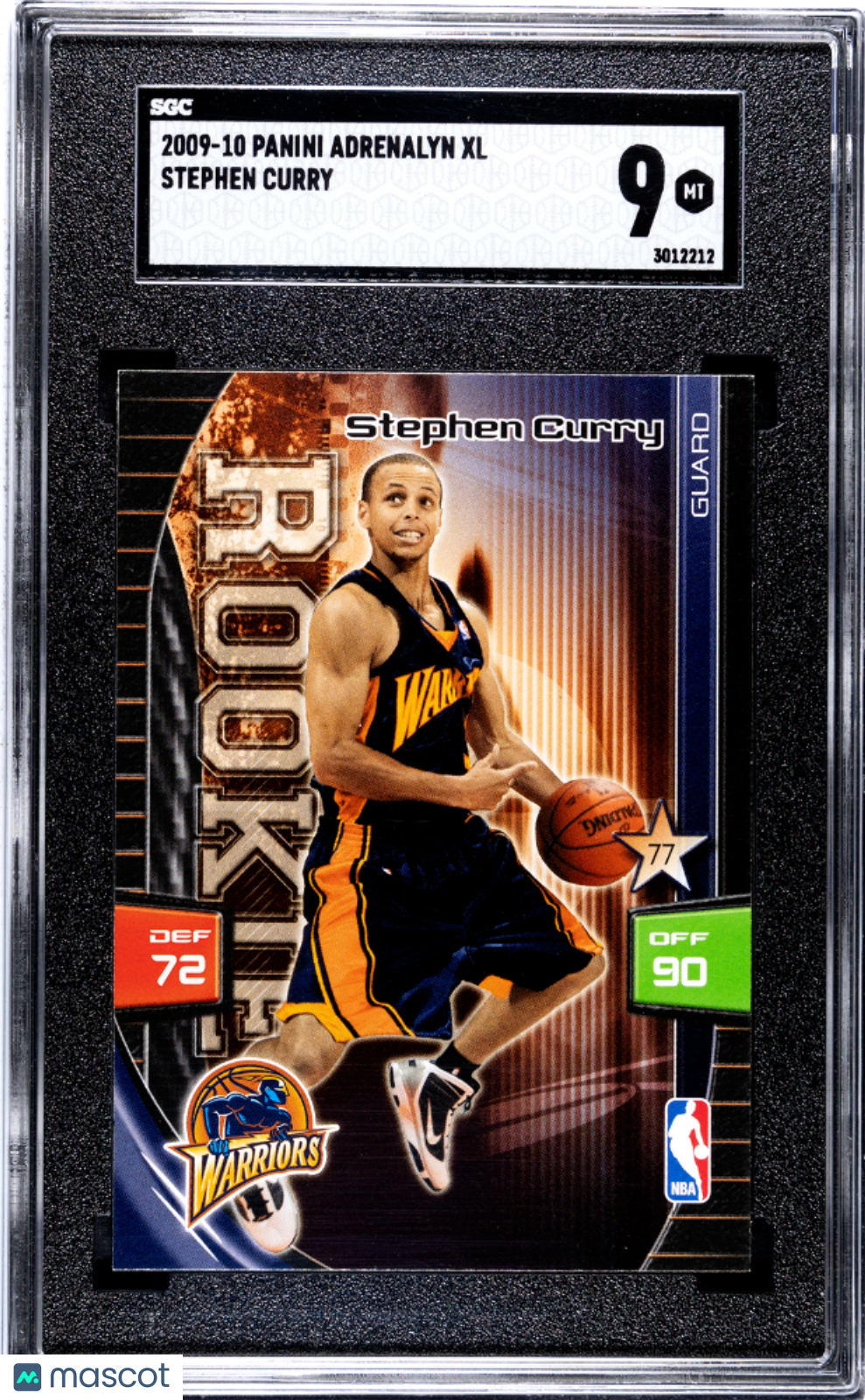 2009 Panini Adrenalyn Xl Stephen Curry SGC 9