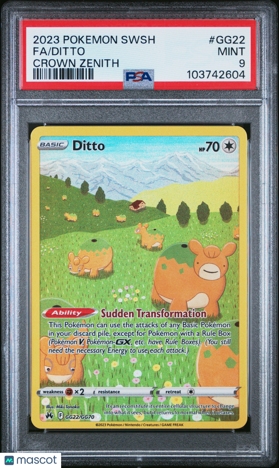 2023 SWSH Crown Zenith Ditto PSA 9 #GG22/GG70