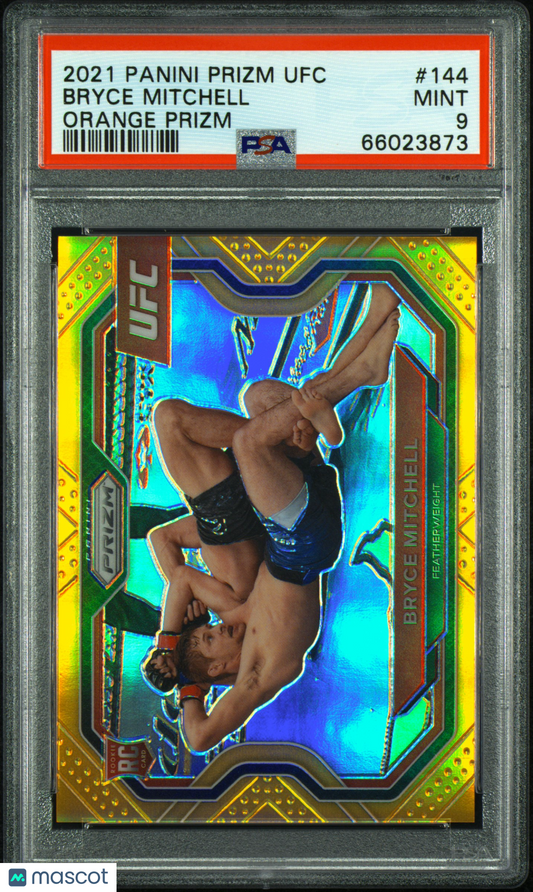 2021 Panini Prizm UFC Bryce Mitchell #144 Orange 33/99 PSA 9