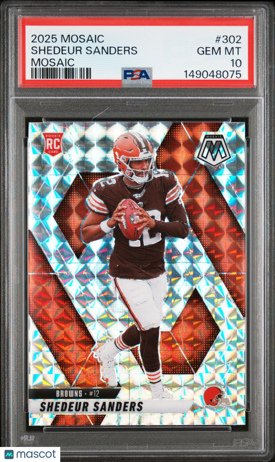 2025 Panini Mosaic Shedeur Sanders #302 Mosaic PSA 10