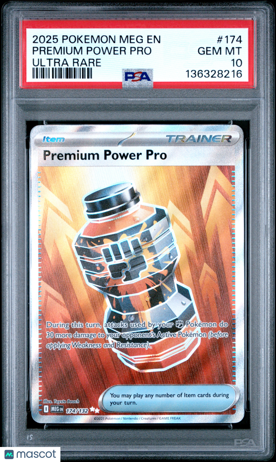 2025 Pokemon Meg EN-Mega Evolution Premium Power Pro Ultra Rare PSA 10 #174