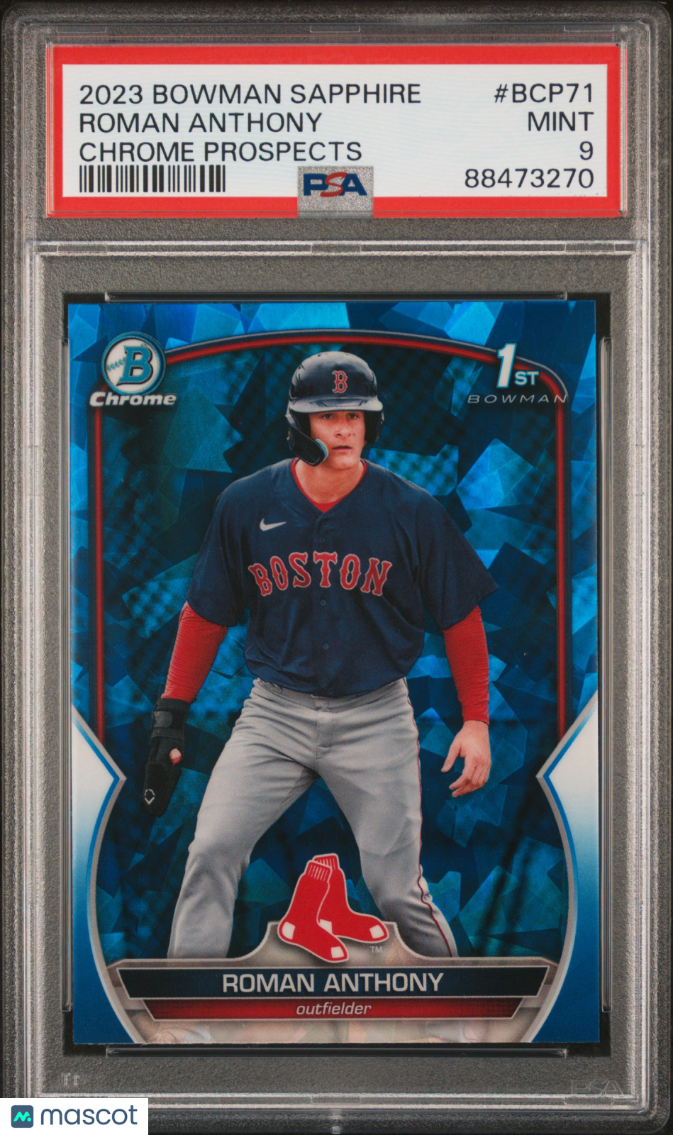 2023 Bowman Sapphire Edition Chrome Prospects Roman Anthony #BCP71 PSA 9