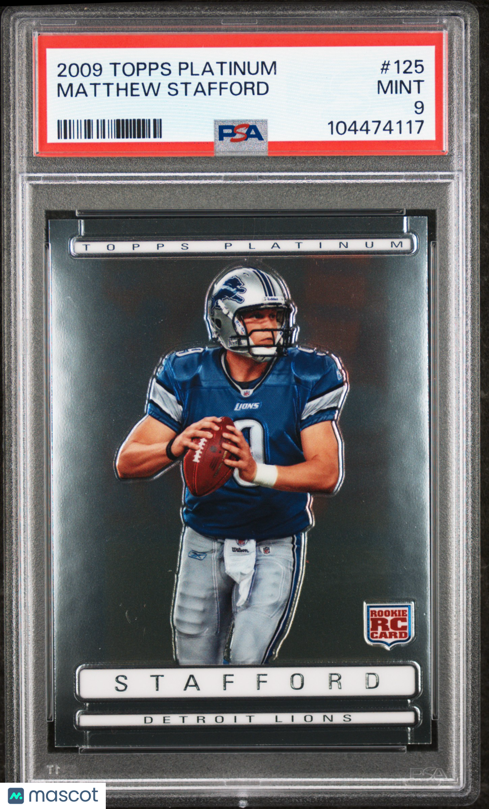 2009 Topps Platinum Matthew Stafford #125 RC PSA 9