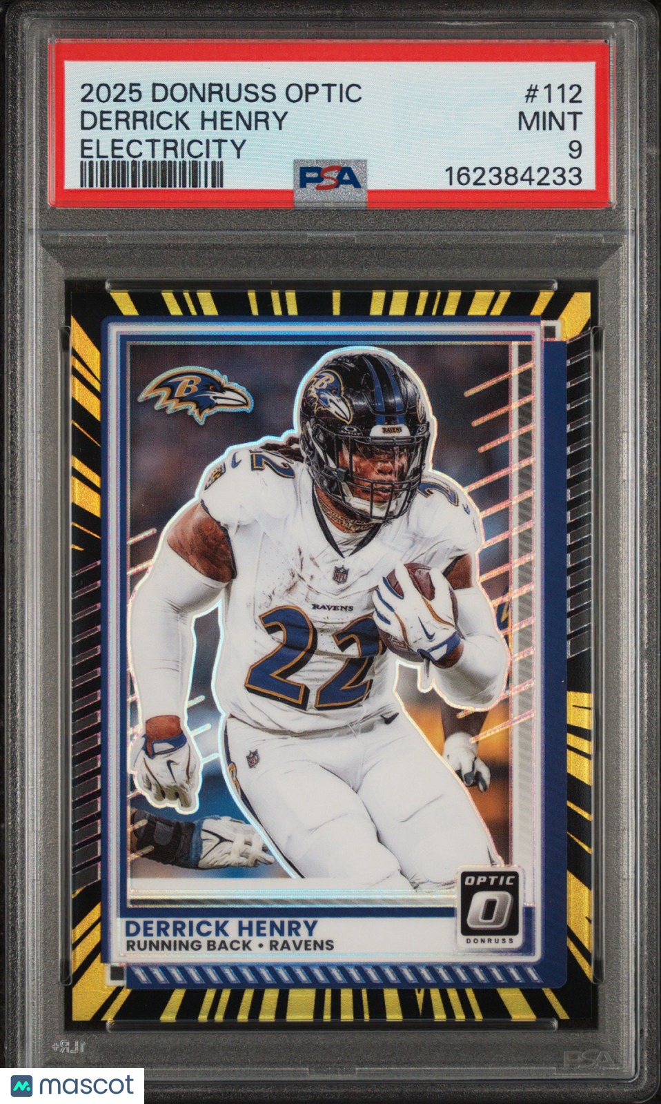 2025 Donruss Optic Derrick Henry #112 Electricity 34/75 PSA 9