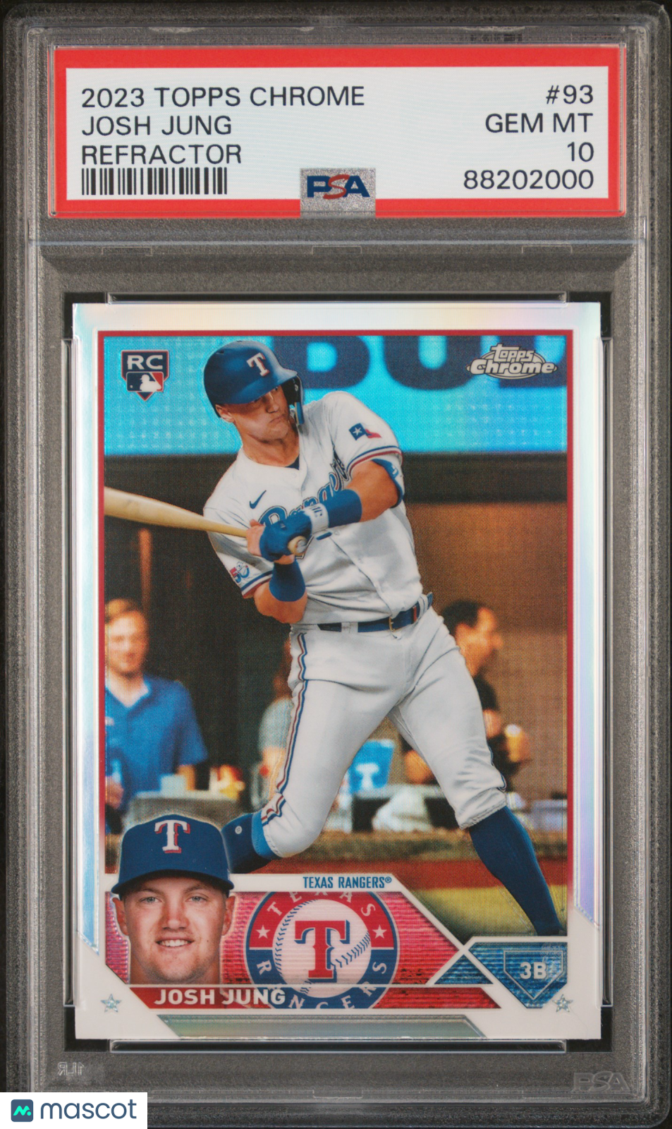 2023 Topps Chrome Josh Jung #93 Refractor PSA 10