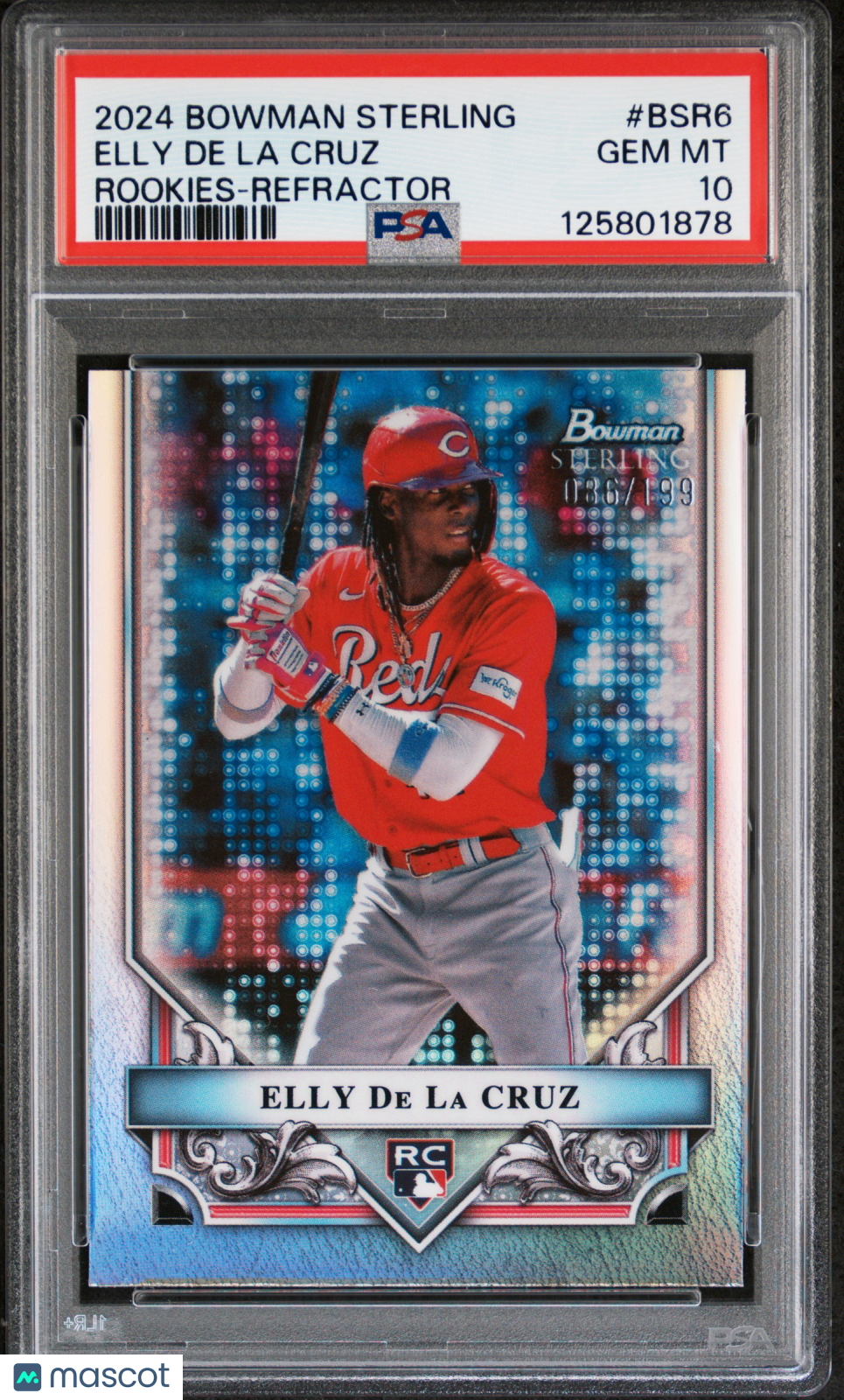 2024 Bowman Sterling Rookies Elly De La Cruz #BSR6 Refractor 086/199 PSA 10