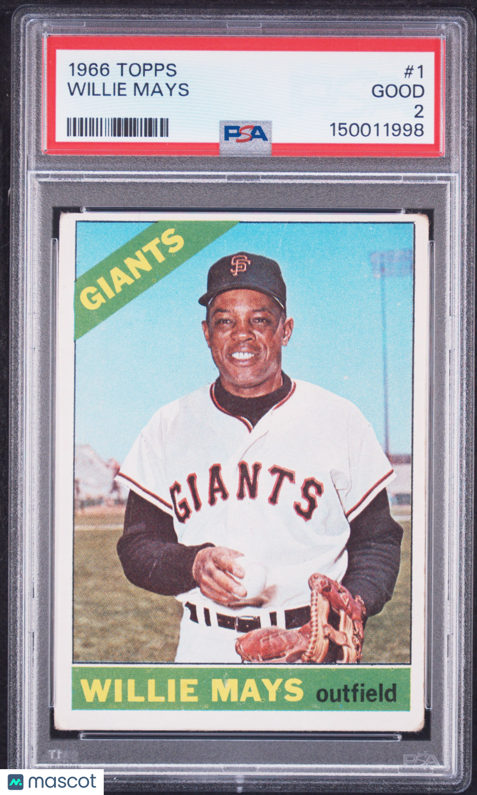 1966 Topps Willie Mays #1 PSA 2