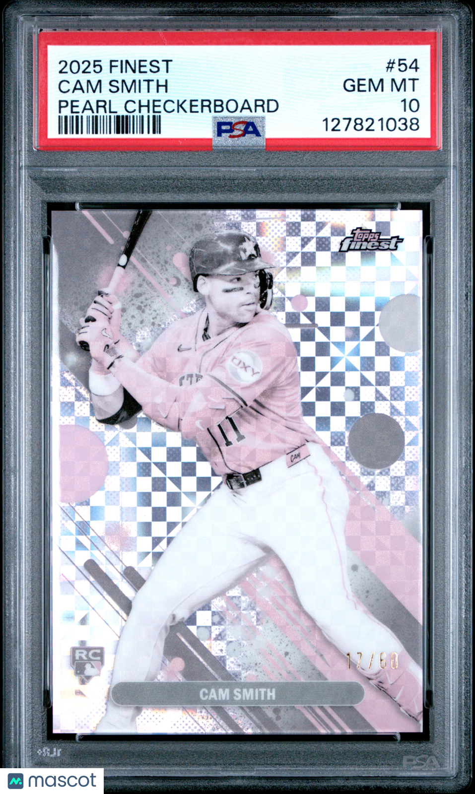 2025 Topps Finest Cam Smith #54 Pearl Checkerboard 17/60 PSA 10