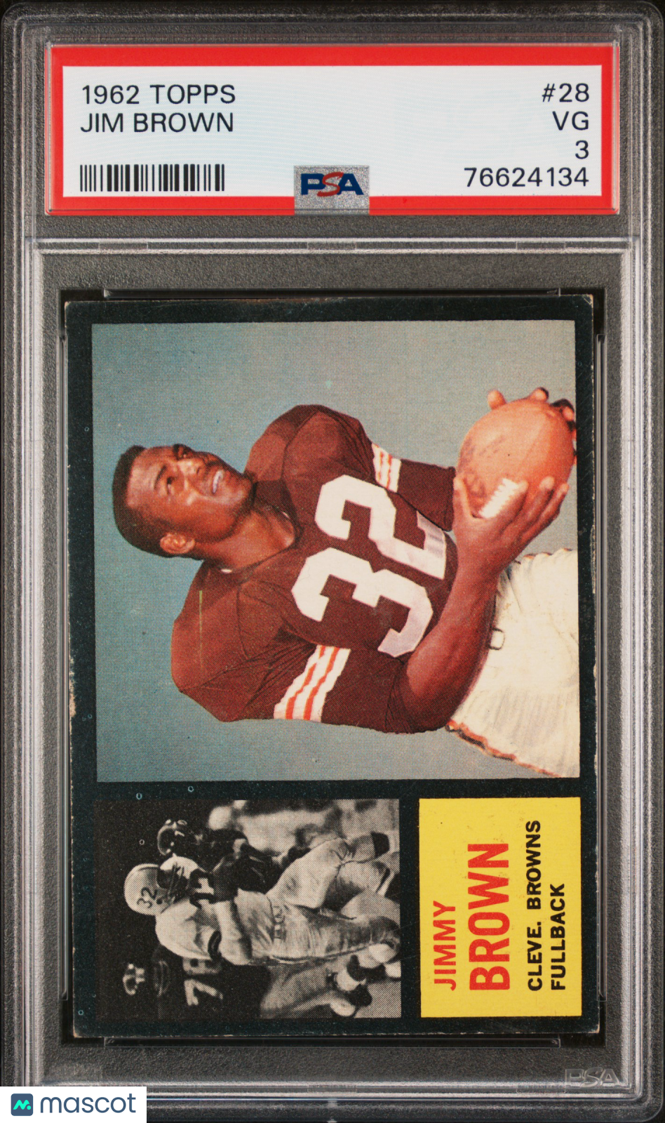 1962 Topps Jim Brown #28 PSA 3