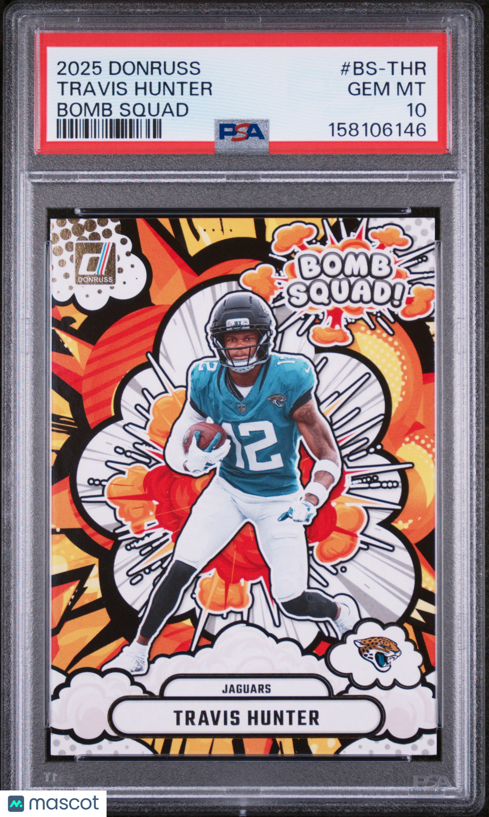 2025 Panini Donruss Bomb Squad Travis Hunter #BS-THR PSA 10