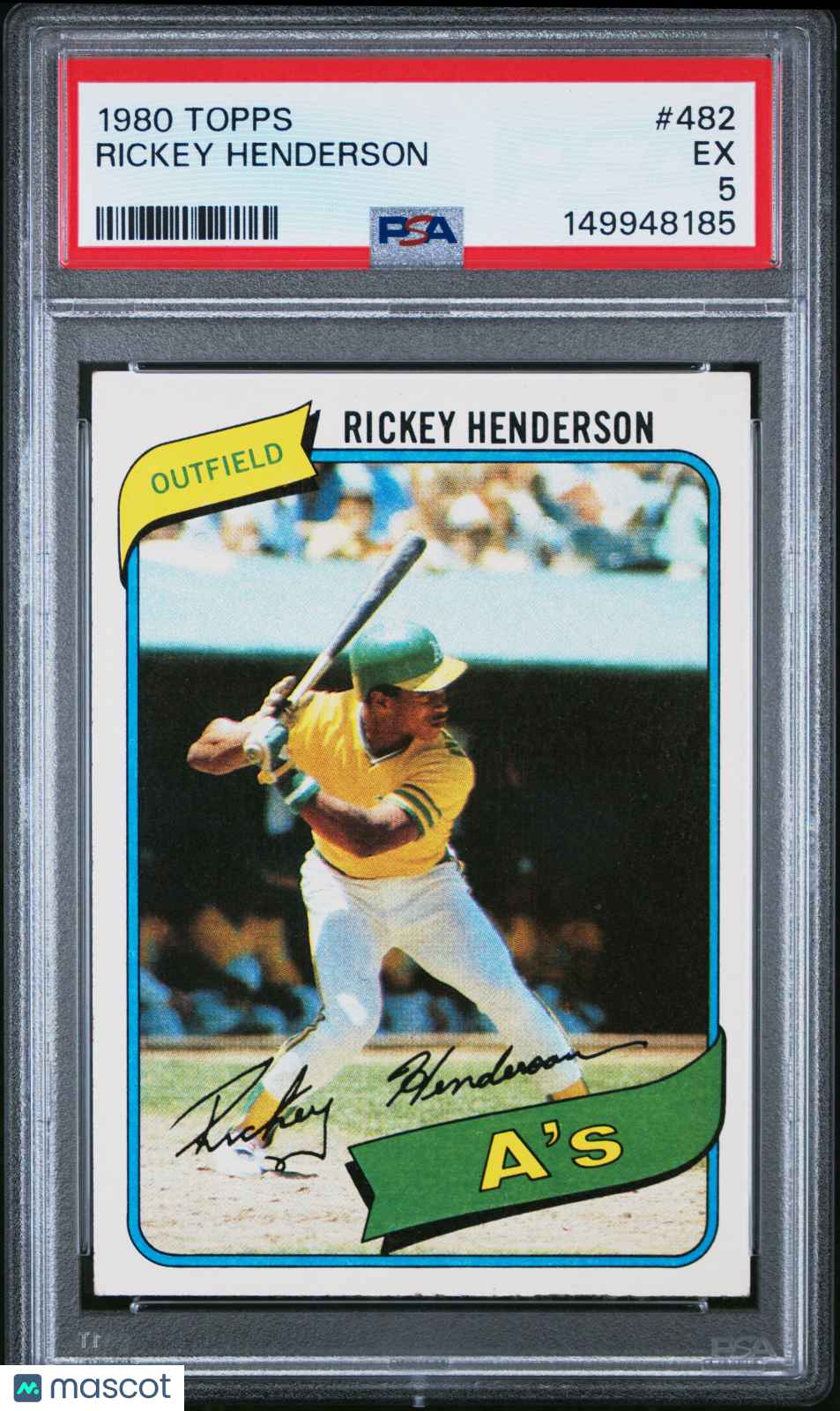 1980 Topps Rickey Henderson #482 PSA 5