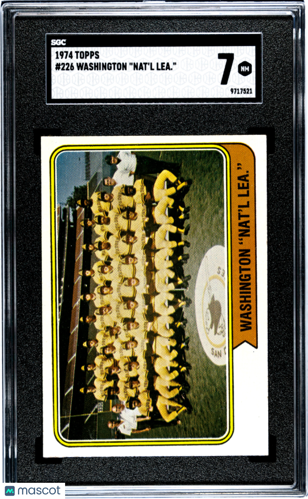 1974 Topps Washington Nat'l Lea. #226 SGC 7