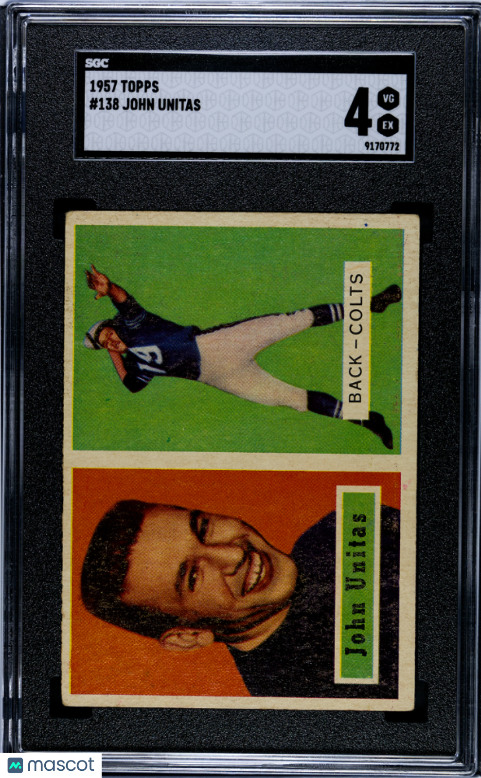1957 Topps John Unitas #138 SGC 4