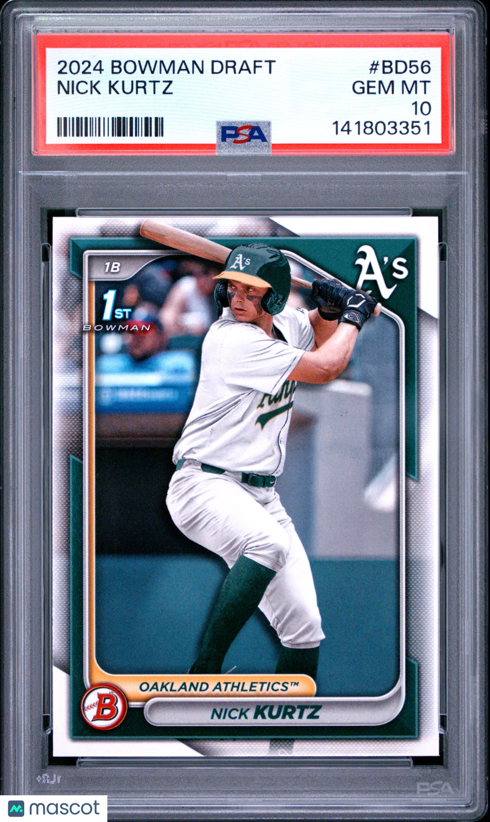 2024 Bowman Draft Nick Kurtz #BD56 PSA 10