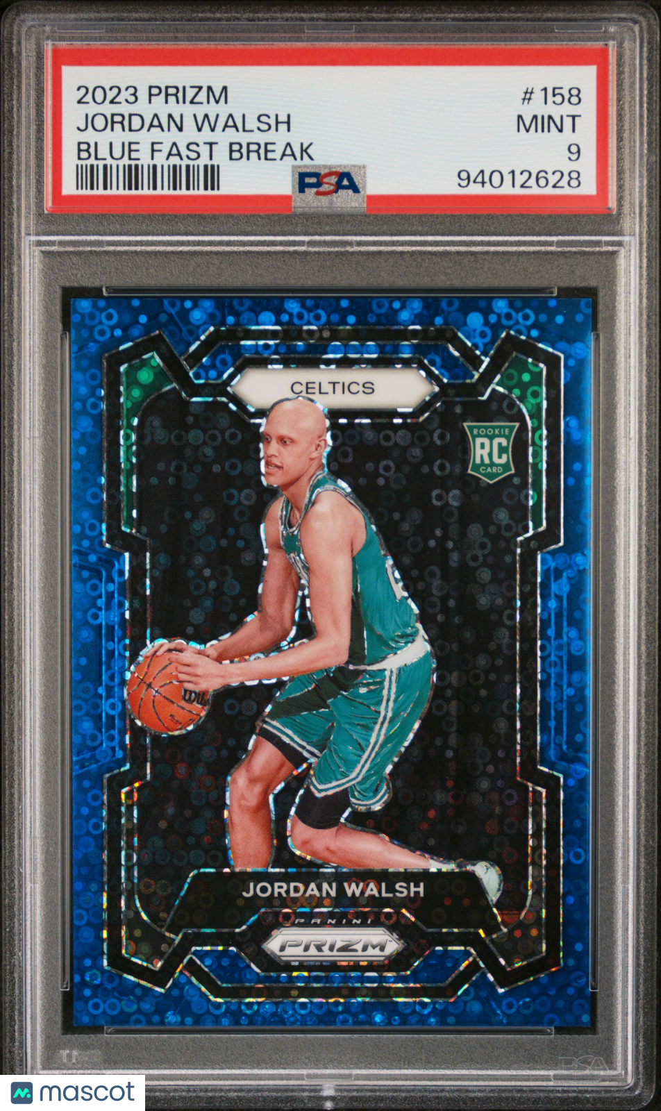 2023 Panini Prizm Jordan Walsh #158 Blue Fast Break RC 033/150 PSA 9
