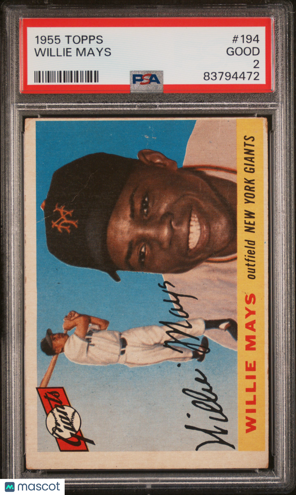 1955 Topps Willie Mays #194 PSA 2