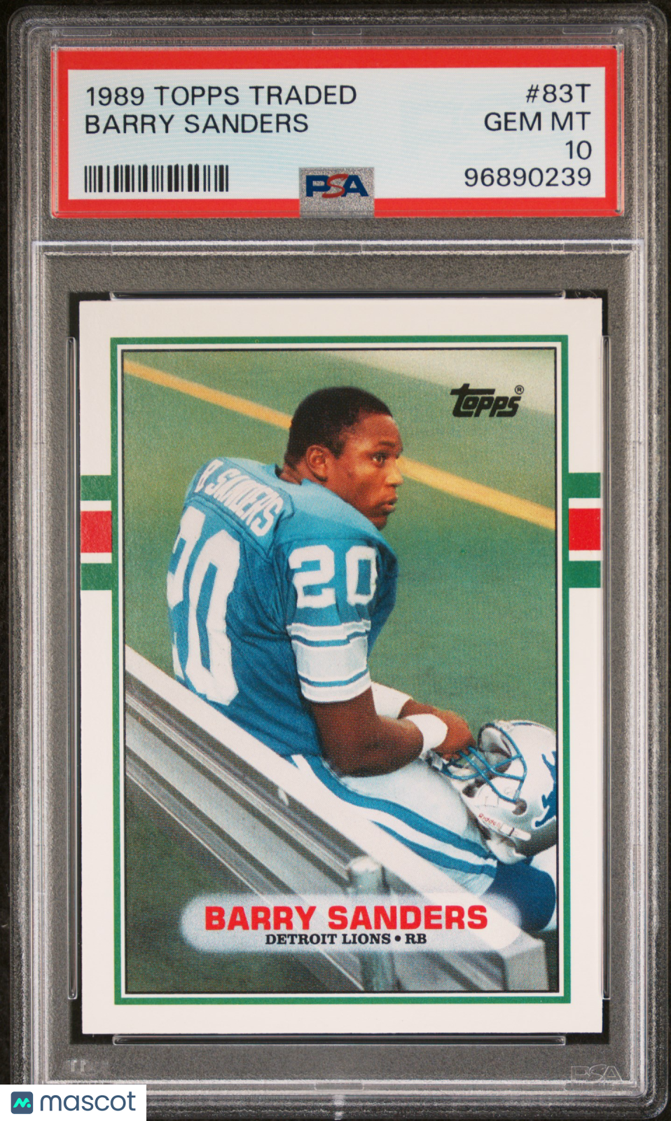 1989 Topps Traded Barry Sanders #83T RC PSA 10