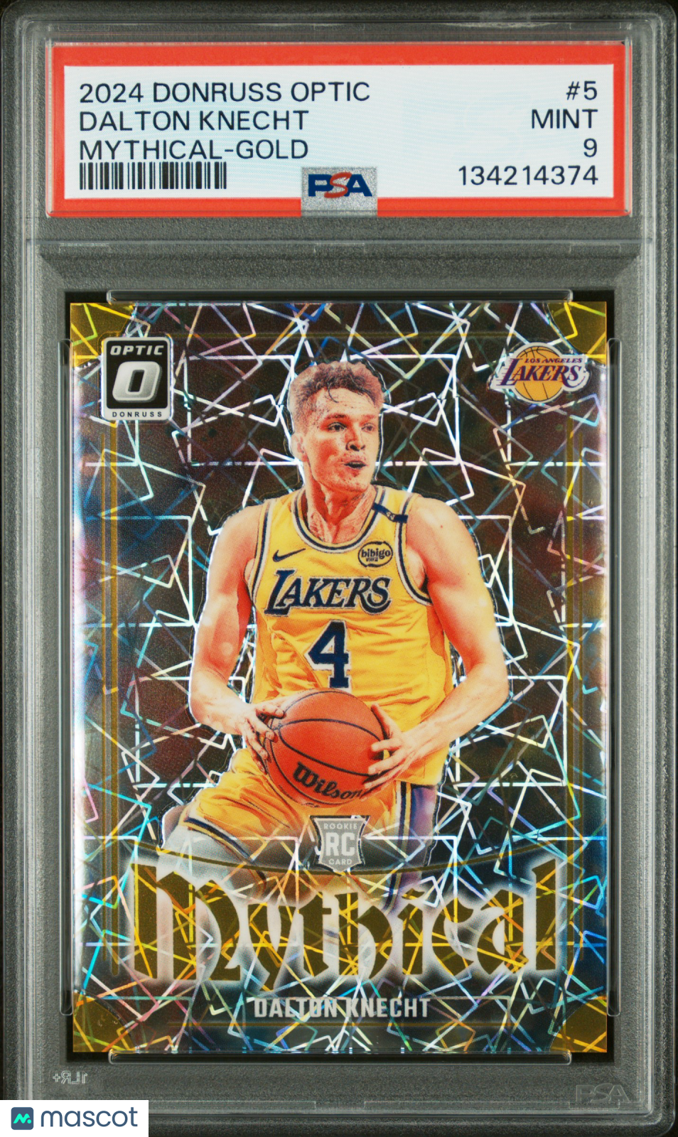 2024 Donruss Optic Mythical Dalton Knecht #5 Gold 09/10 PSA 9