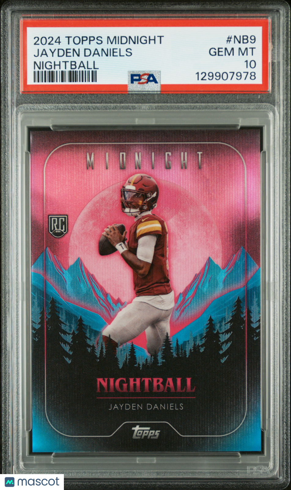 2024 Topps Midnight Nightball Jayden Daniels #NB9 PSA 10