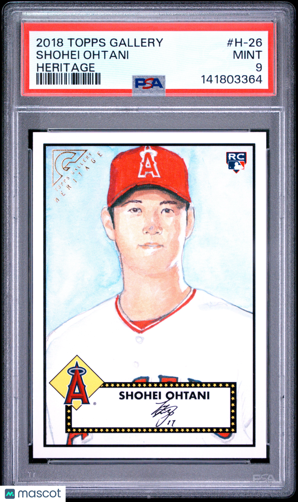 2018 Topps Gallery Heritage Shohei Ohtani #H-26 RC PSA 9