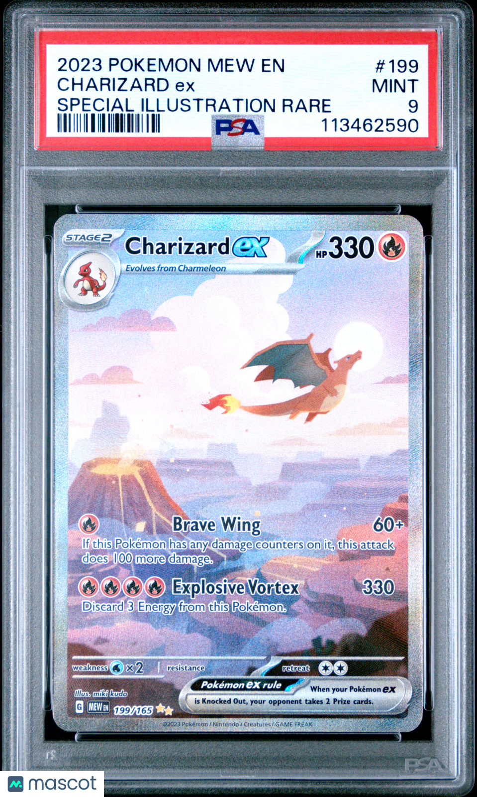 2023 Pokemon Scarlet & Violet 151 Charizard ex Special Illust. PSA 9 #199/165