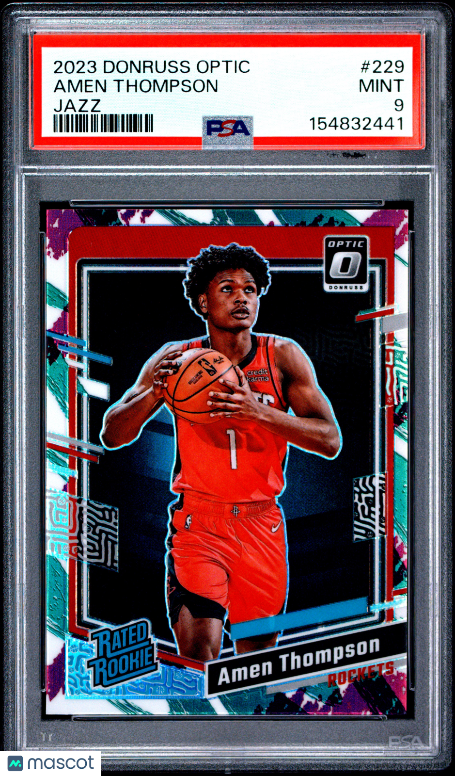 2023 Donruss Optic Rated Rookie Amen Thompson #229 Jazz PSA 9