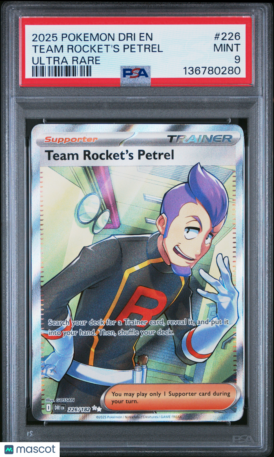 2025 Pokemon Dri EN-Destined Rivals Team Rocket's Petrel Ultra Rare PS ...