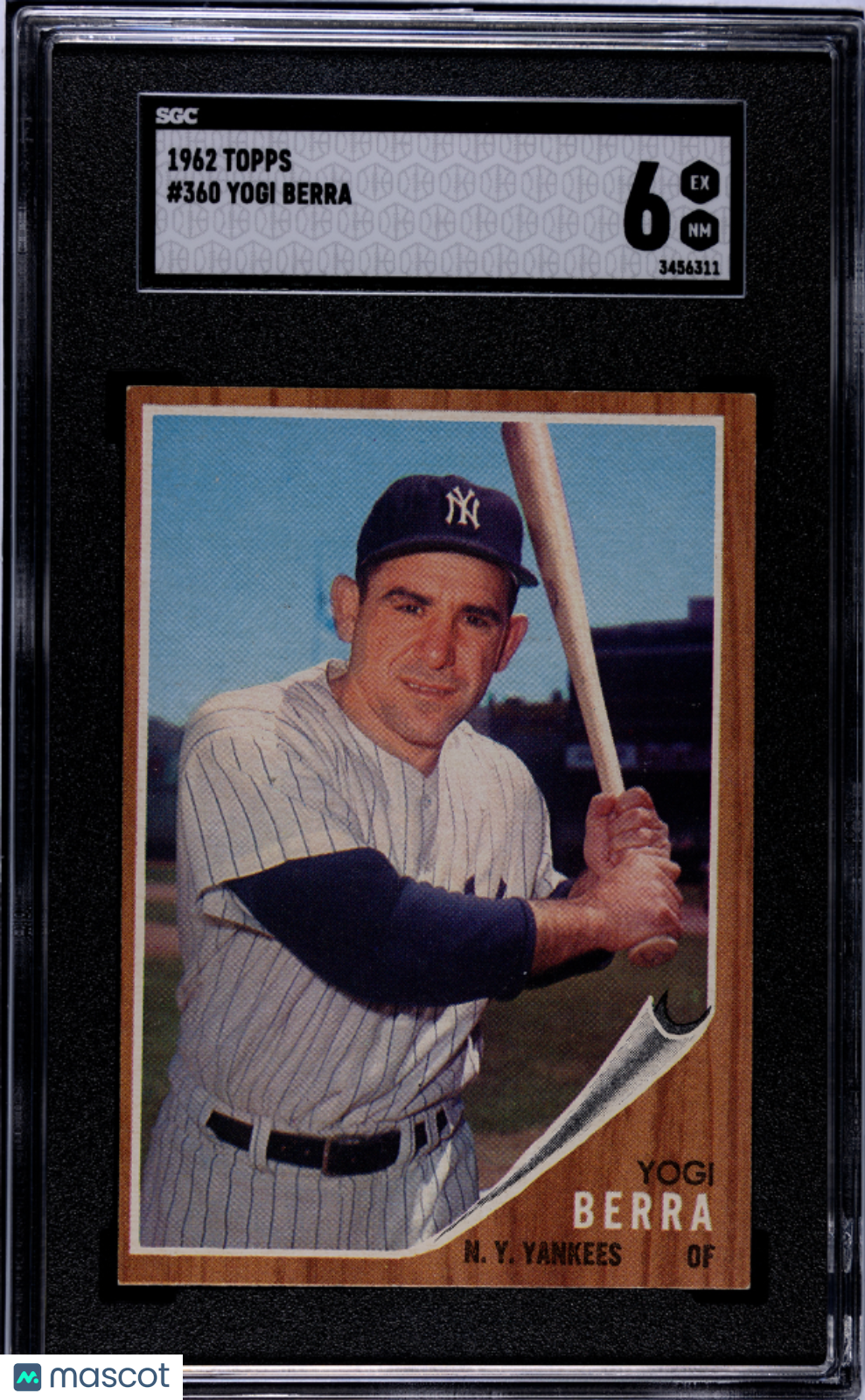 1962 Topps Yogi Berra #360 SGC 6