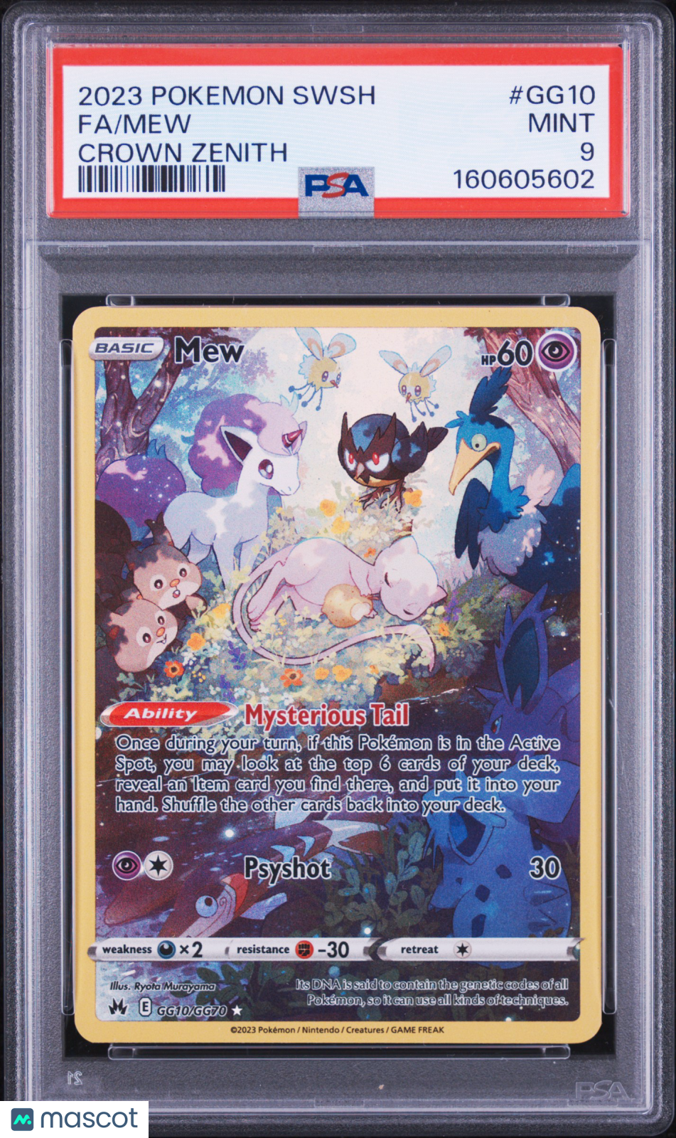 2023 Pokemon Sword And Shield Crown Zenith Mew Crown Zenith Fa PSA 9 #GG10