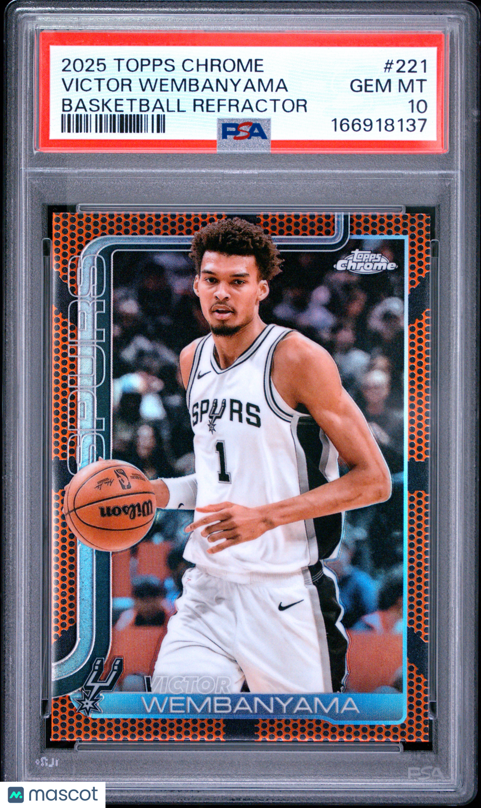 2025 Topps Chrome Victor Wembanyama #221 Basketball Refractor PSA 10