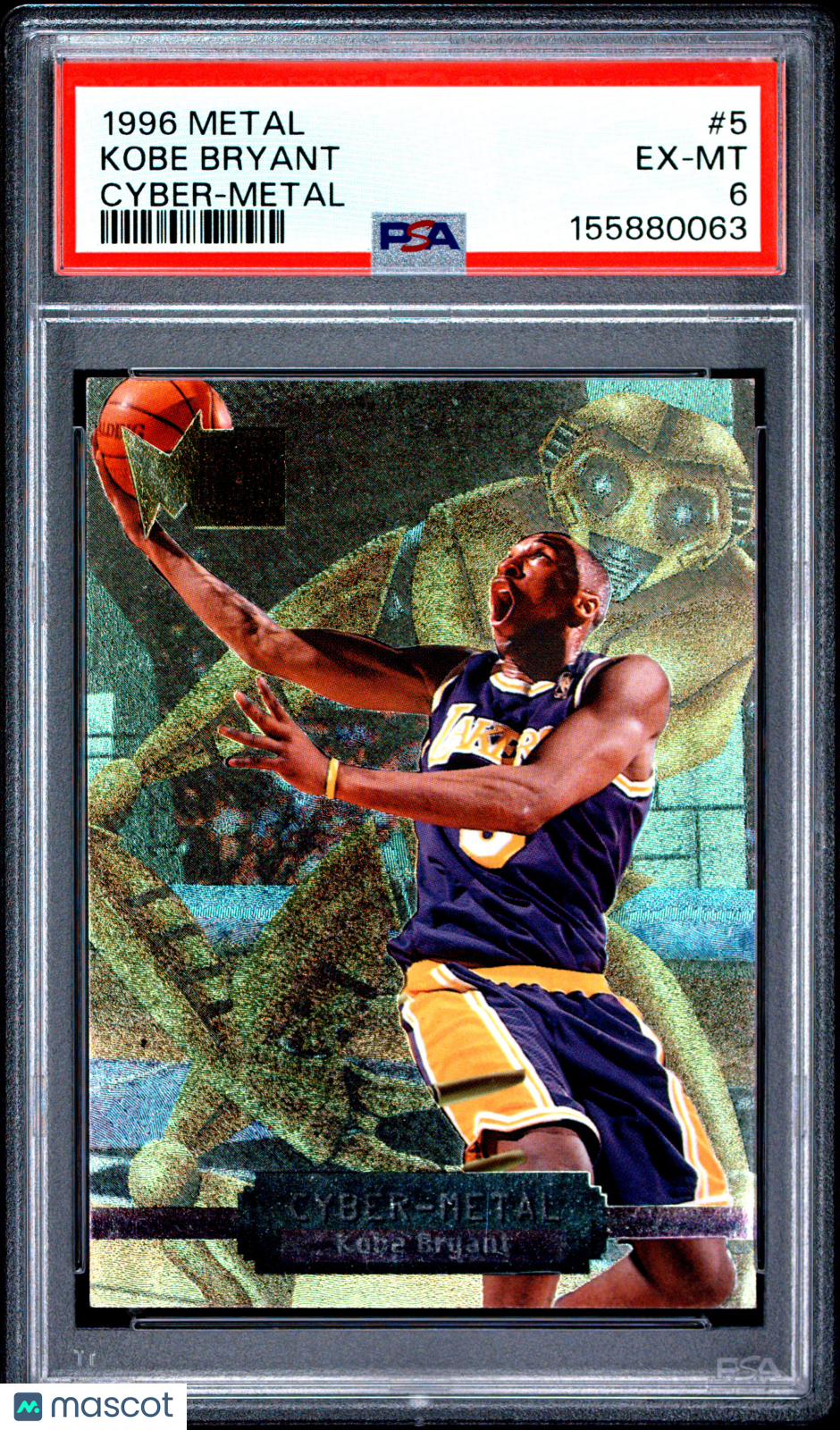 1996 Metal Cyber-Metal Kobe Bryant #5 PSA 6