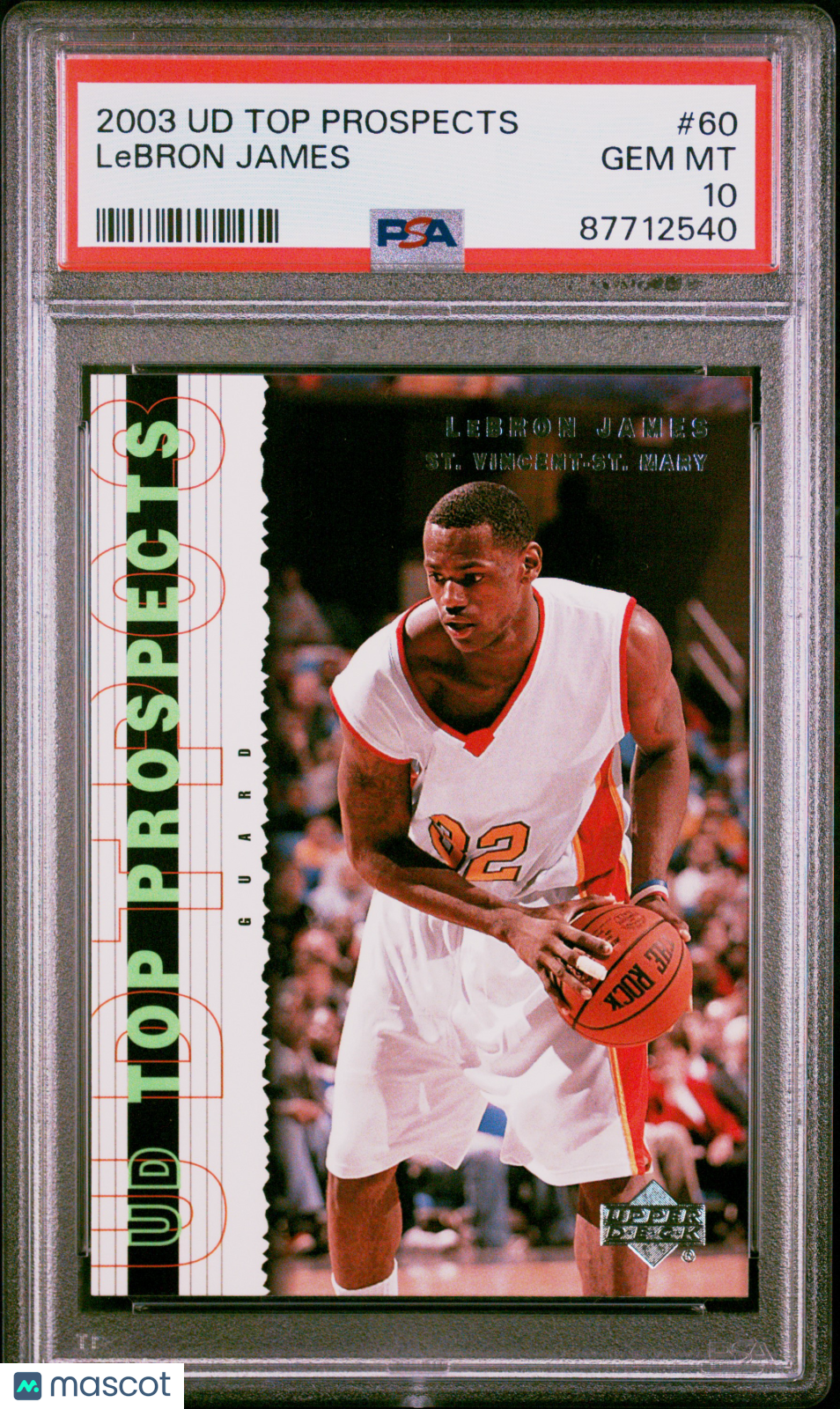 2003 Upper Deck Top Prospects LeBron James #60 PSA 10