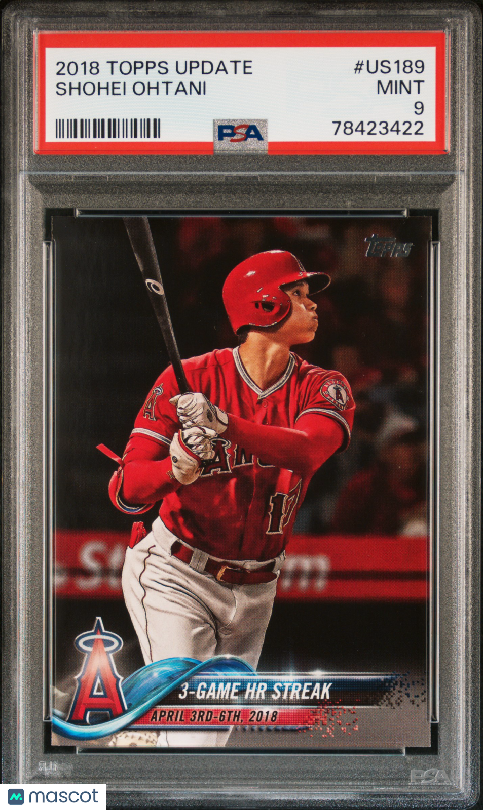 2018 Topps Update Shohei Ohtani #US189 PSA 9