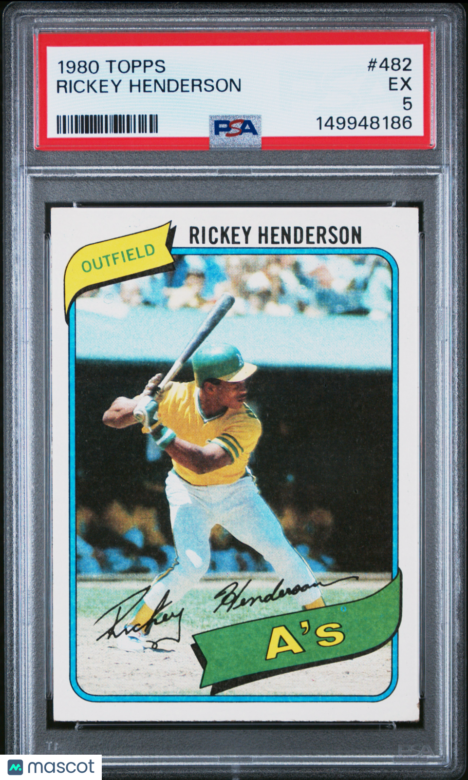 1980 Topps Rickey Henderson #482 PSA 5
