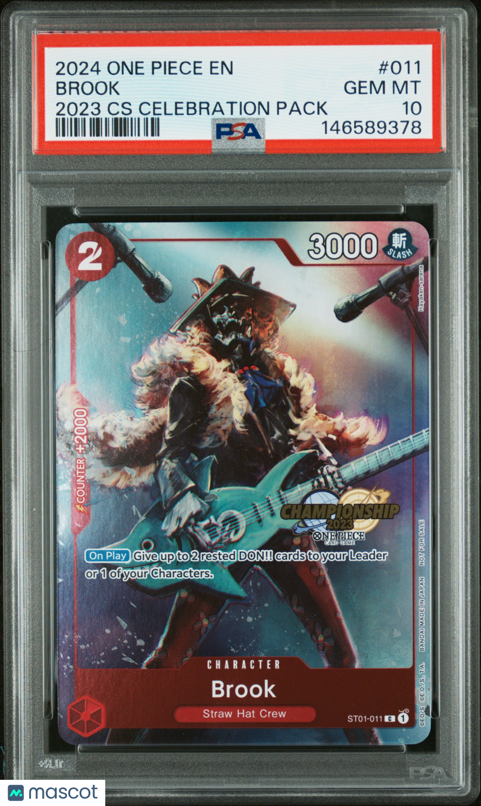 2024 One Piece Championship 2023 Celebration Pack Brook PSA 10 #011