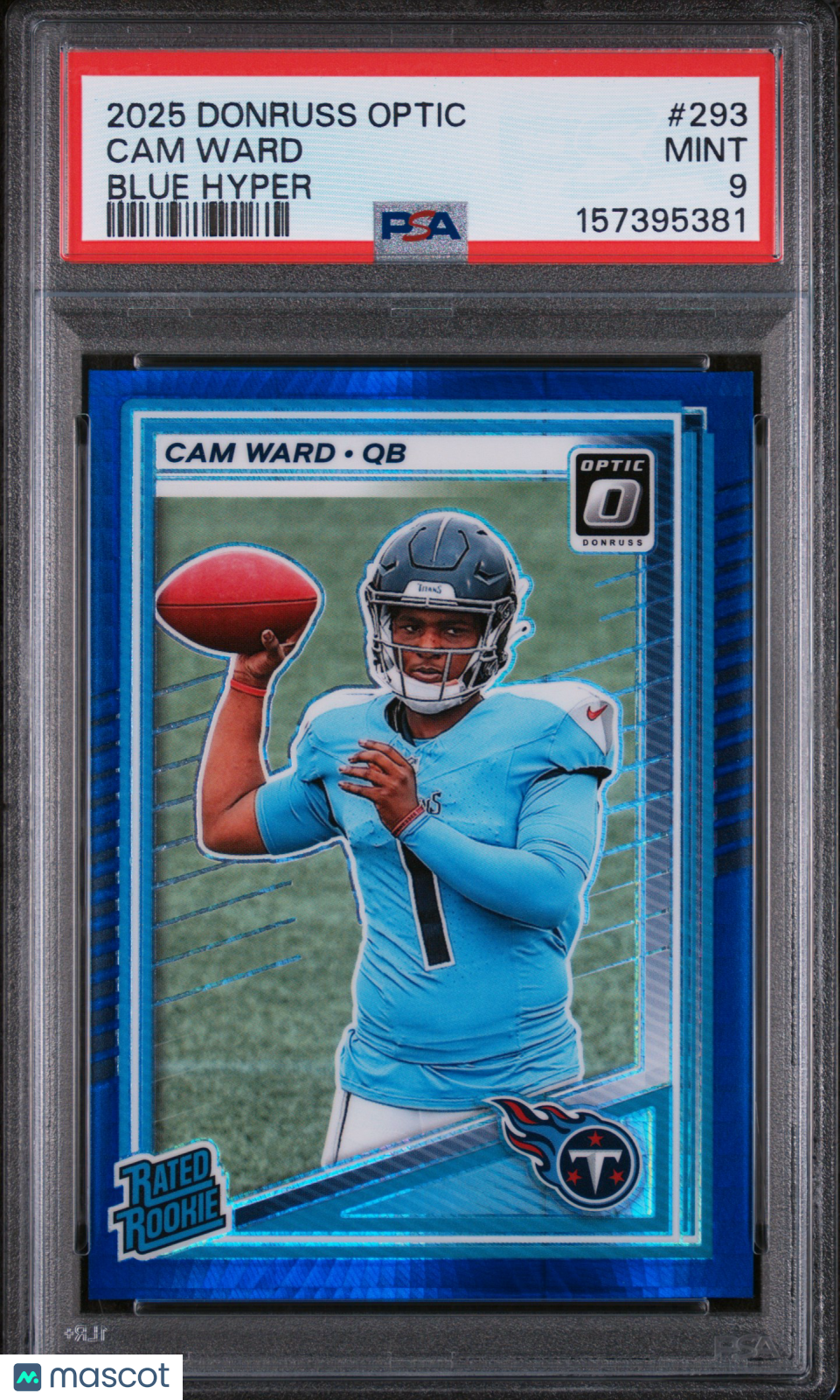 2025 Donruss Optic Rated Rookie Cam Ward #293 Blue Hyper PSA 9