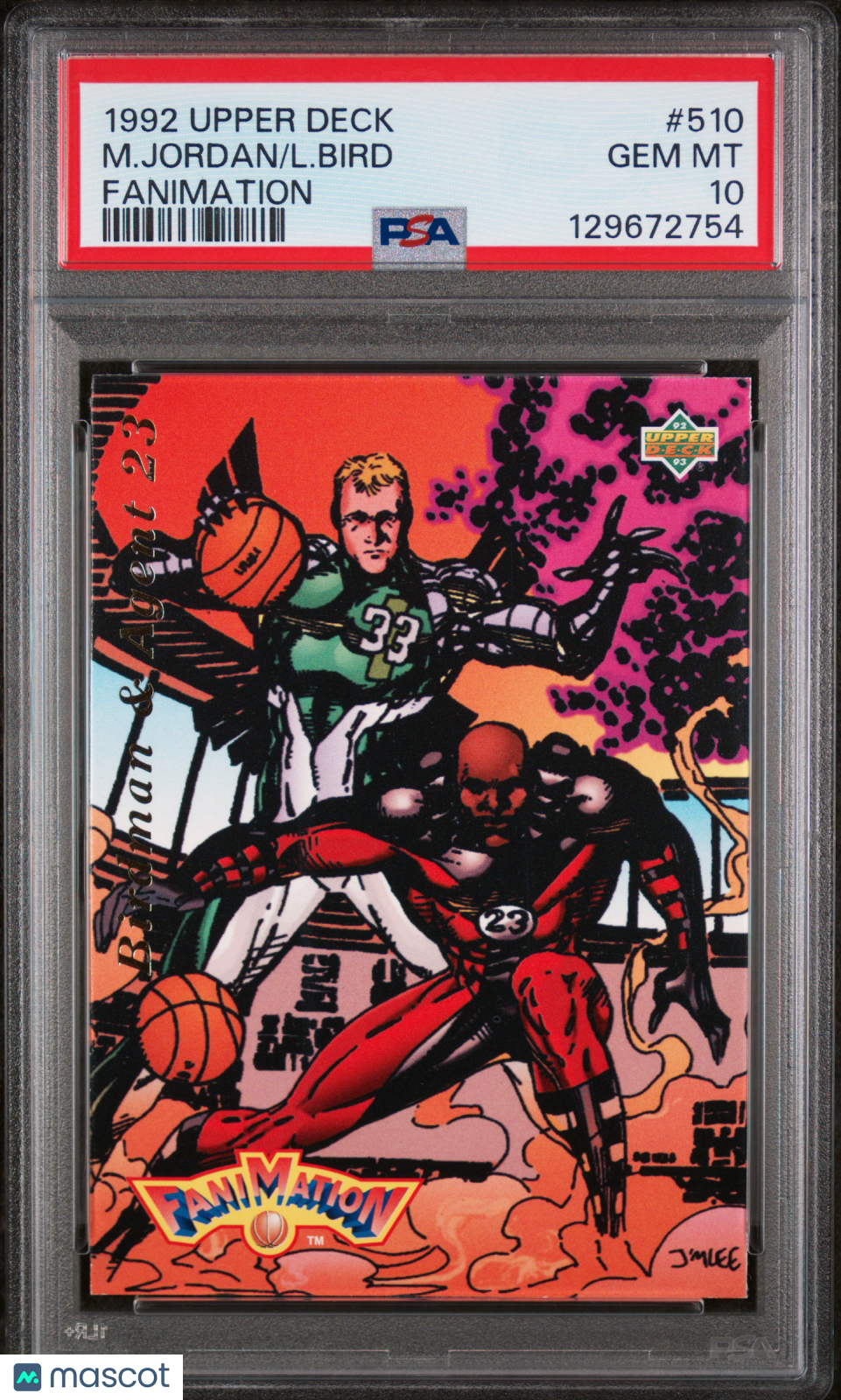 1992 Upper Deck Larry Bird / Michael Jordan #510 FANIMATION PSA 10