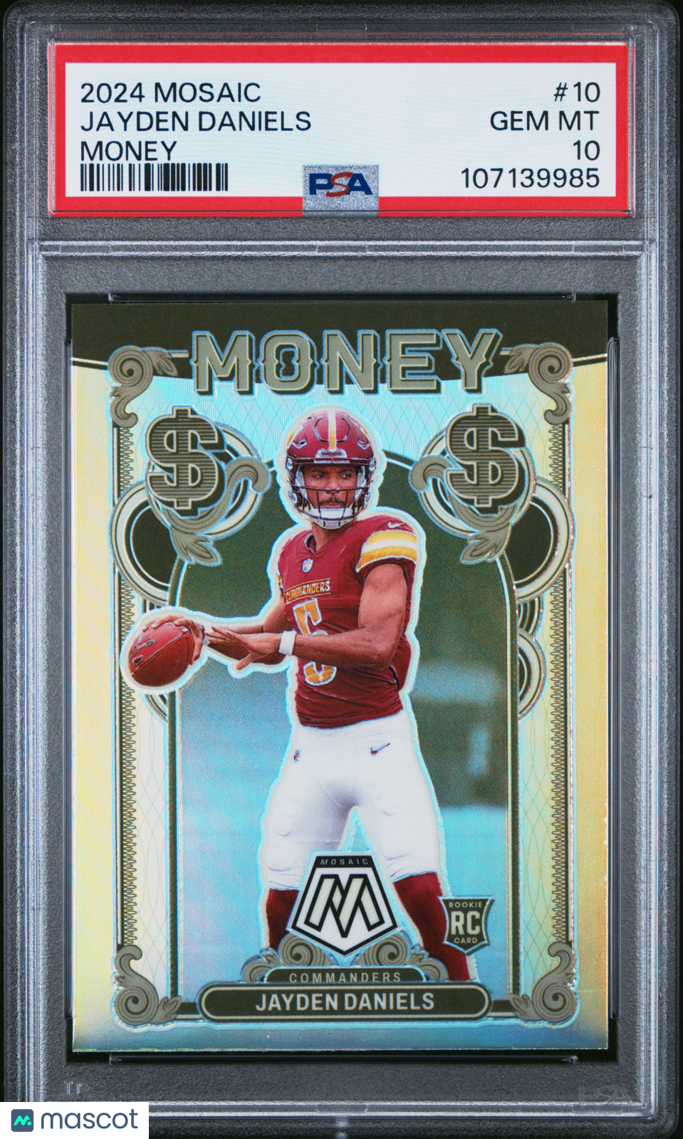 2024 Panini Mosaic Money Jayden Daniels #10 RC PSA 10
