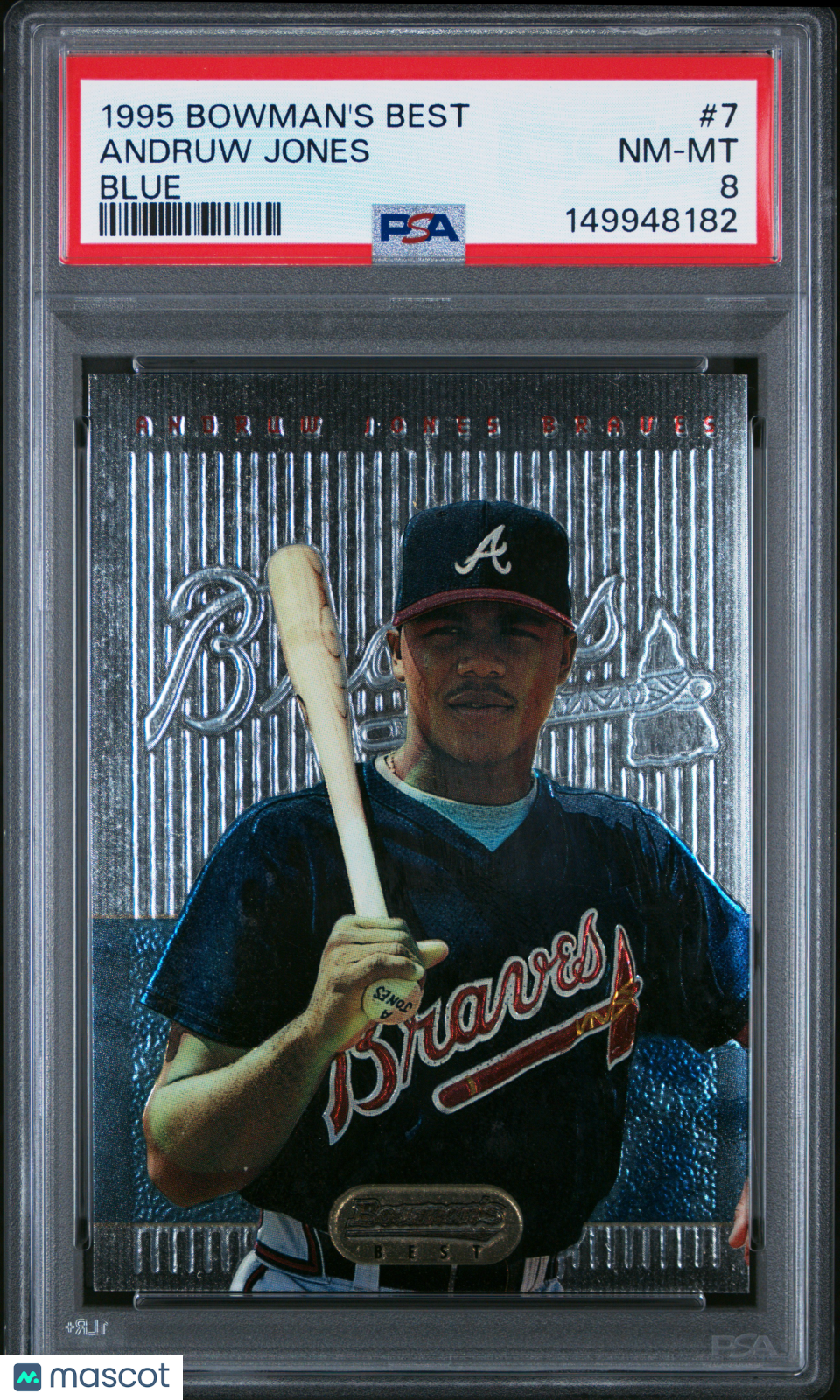 1995 Bowman's Best Andruw Jones #7 Blue PSA 8