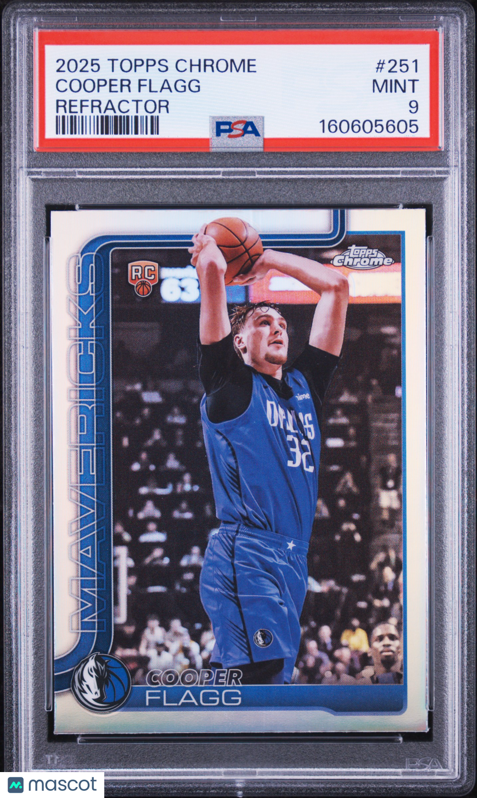 2025 Topps Chrome Cooper Flagg #251 Refractor RC PSA 9