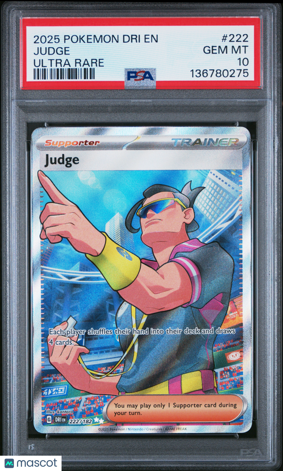 2025 Pokemon Dri EN-Destined Rivals Judge Ultra Rare PSA 10 #222 ...