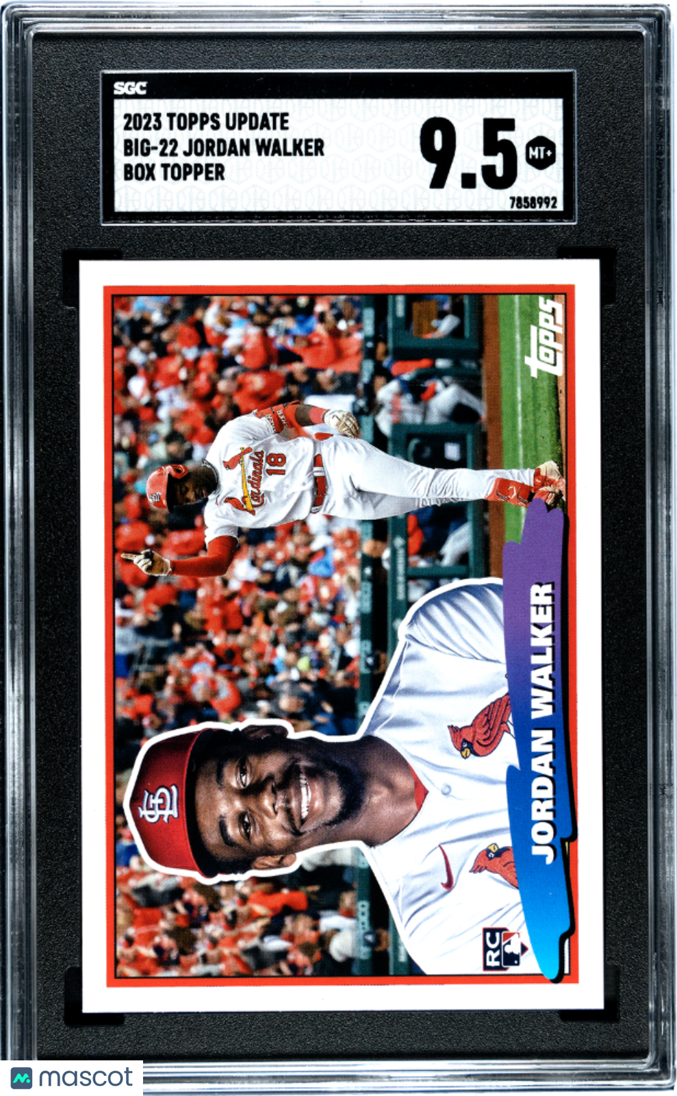 2023 Topps Update Jordan Walker #BIG-22 Box Topper SGC 9.5