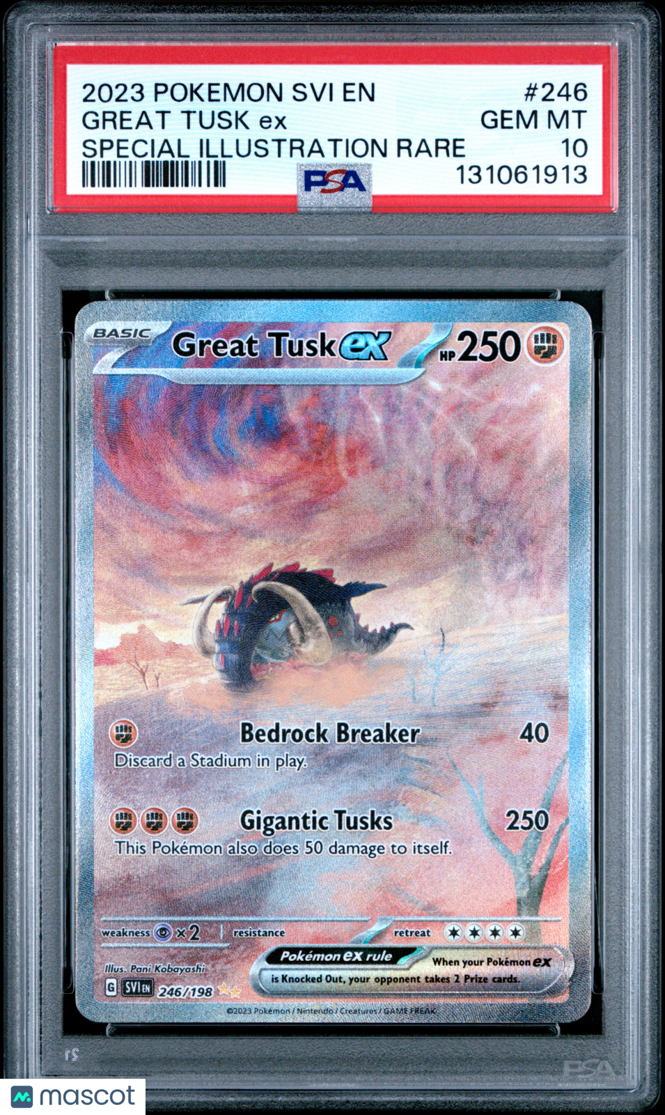 2023 Pokemon Scarlet & Violet Great Tusk ex Special Illustration PSA 10 #246