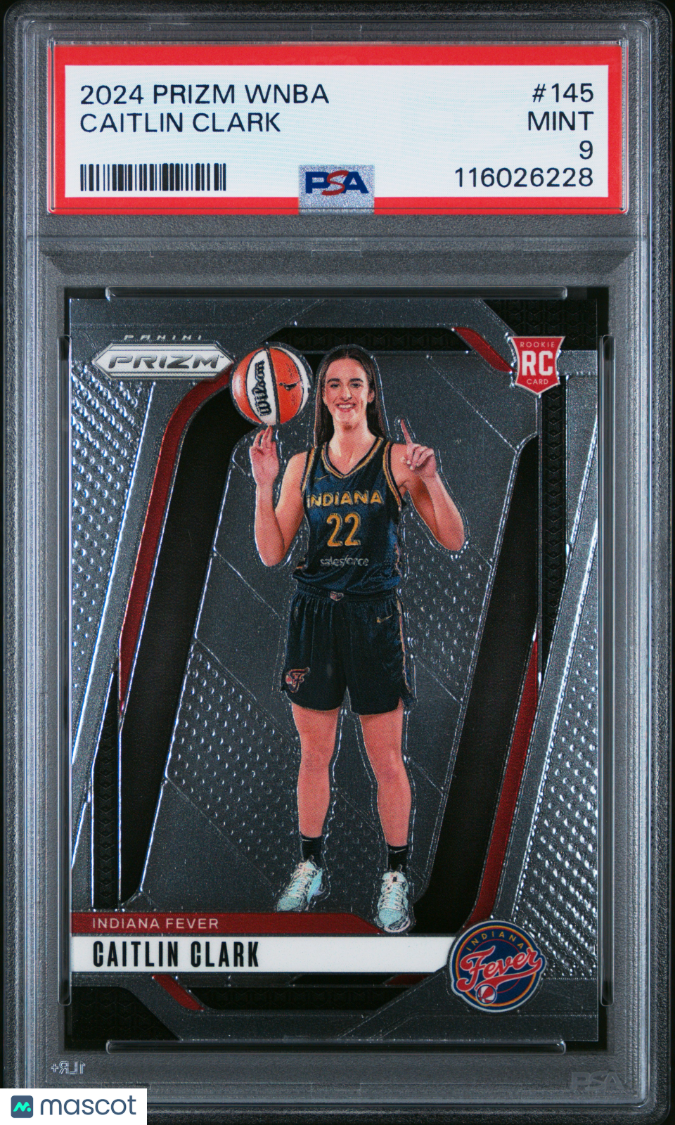 2024 Panini Prizm WNBA Caitlin Clark #145 RC PSA 9