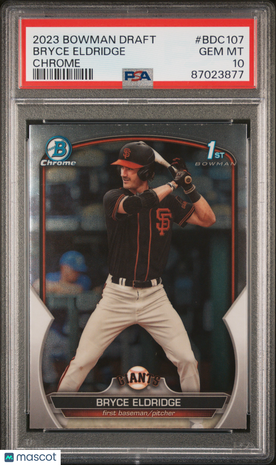 2023 Bowman Draft Bryce Eldridge #BDC107 Chrome 1st Bowman PSA 10