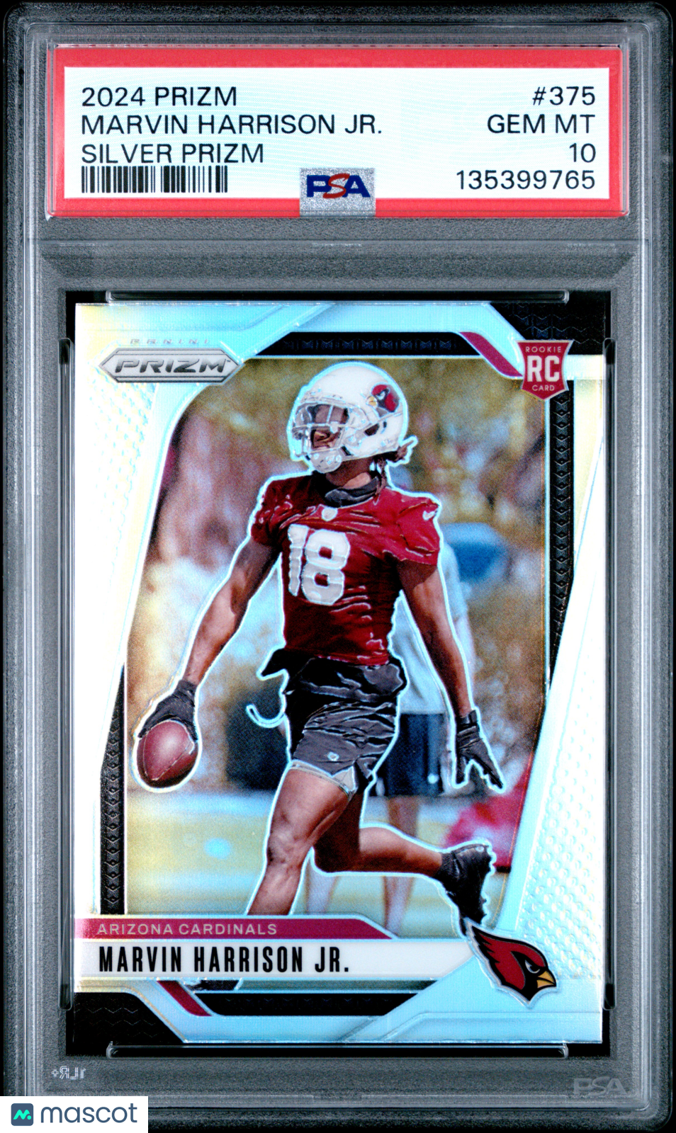 2024 Panini Prizm Marvin Harrison Jr. #375 Silver RC PSA 10