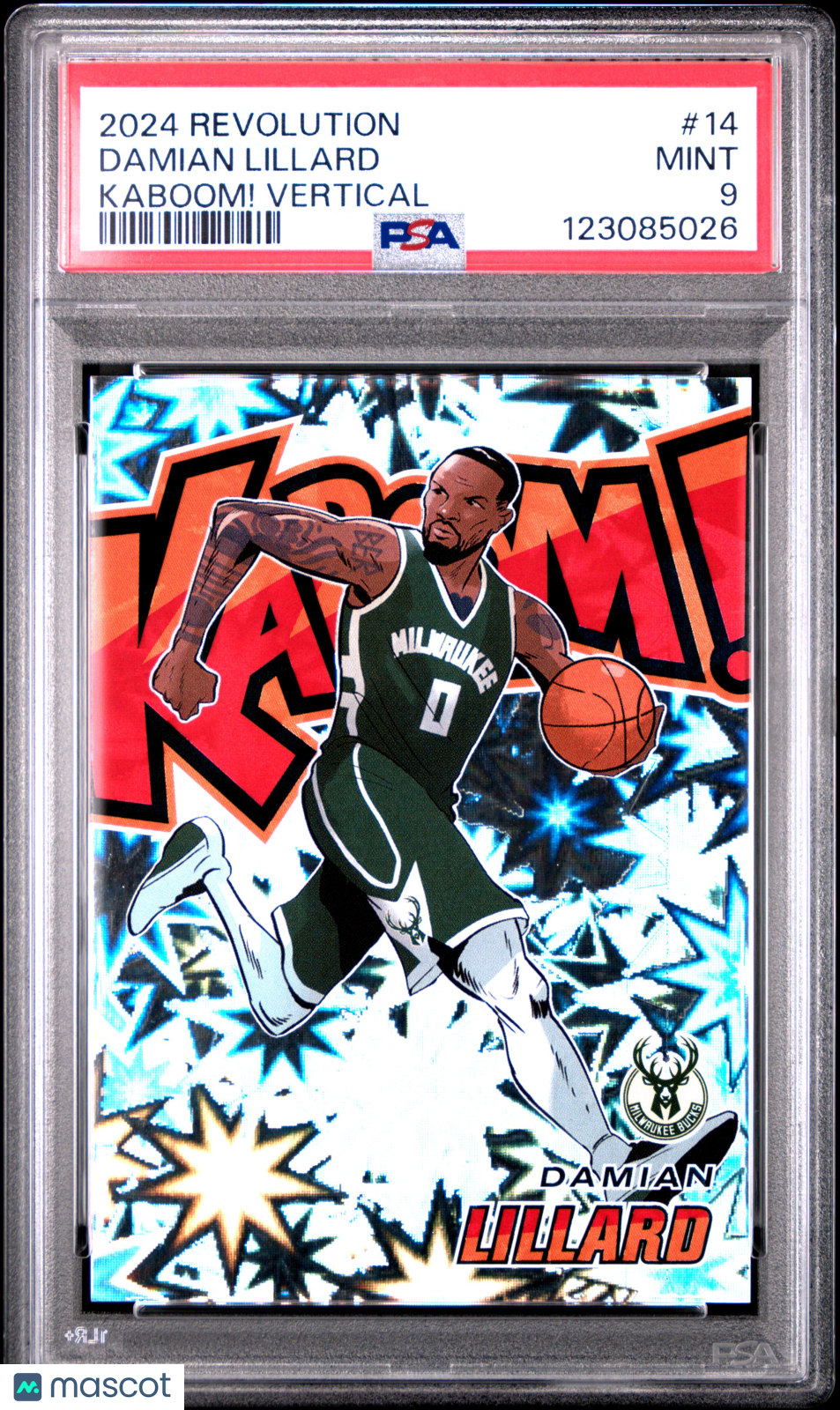 2024 Panini Revolution Kaboom! Vertical Damian Lillard #14 PSA 9
