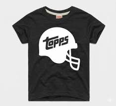 TOPPS FOOTBALL HELMET CHARCOAL TEE